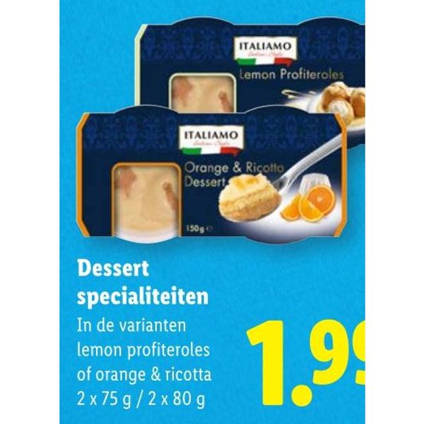 Dessert specialiteiten