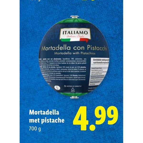 Mortadella met pistache