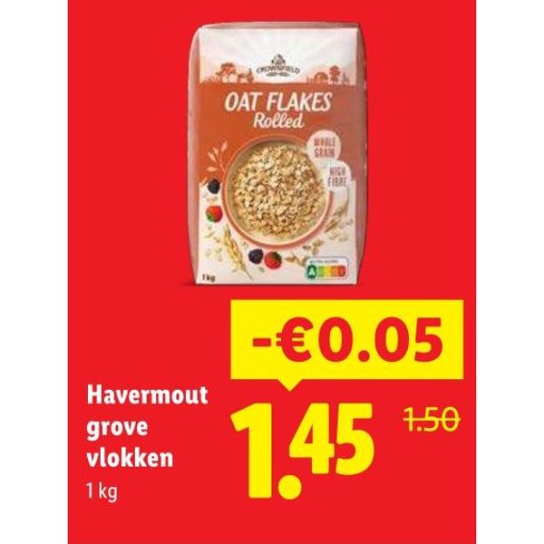 Havermout grove vlokken