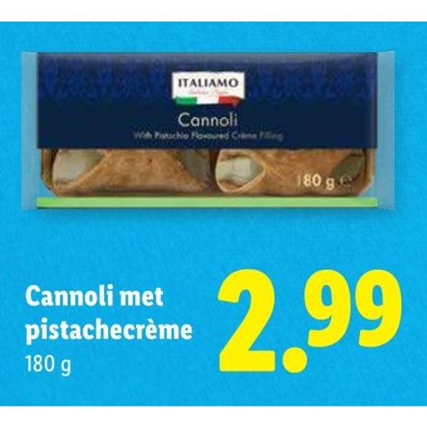 Cannoli met pistachecrème