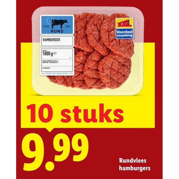 Rundvlees hamburgers