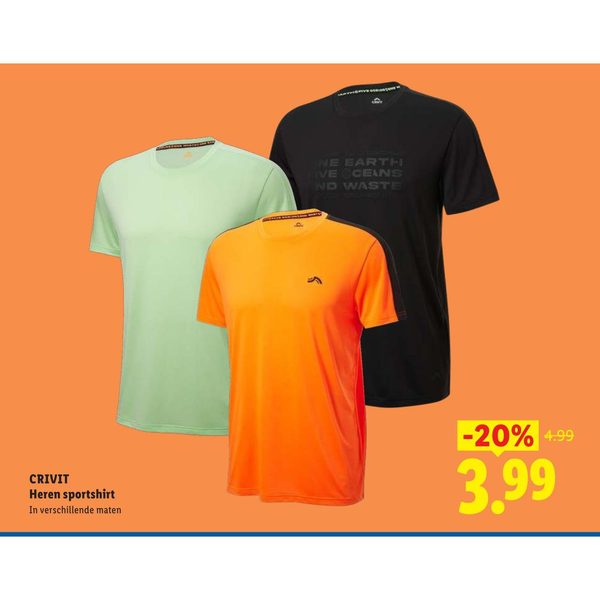 Heren sportshirt