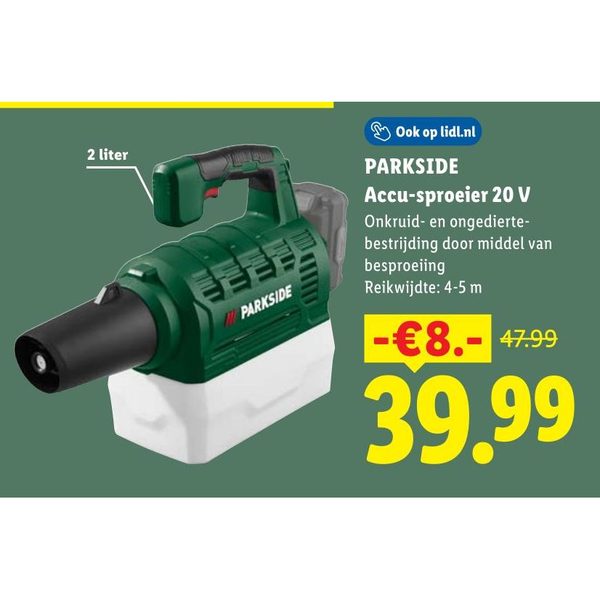 PARKSIDE Accu-sproeier 20 V