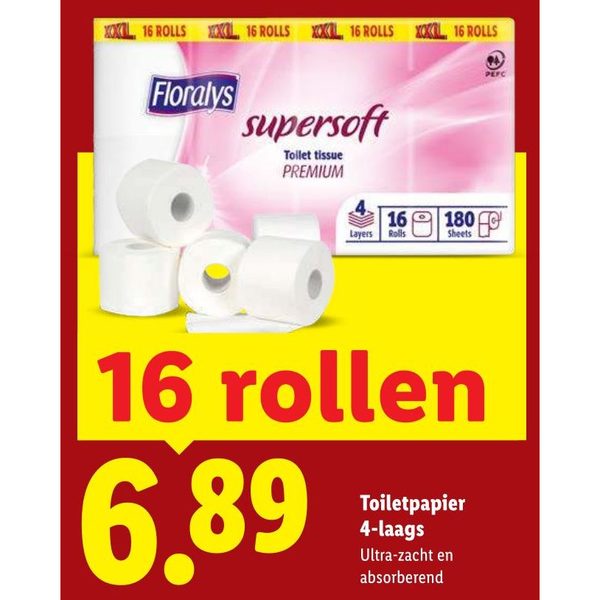 Toiletpapier 4-laags