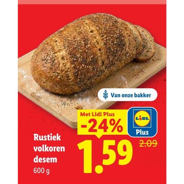 Rustiek volkoren desem