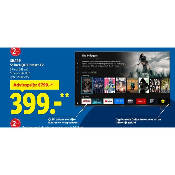 SHARP 55 inch QLED smart-TV