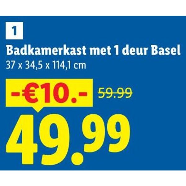 Badkamerkast met 1 deur Basel