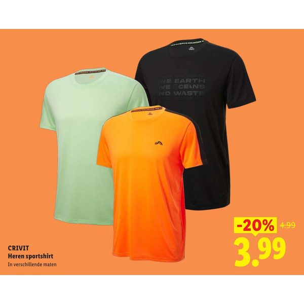 Heren sportshirt