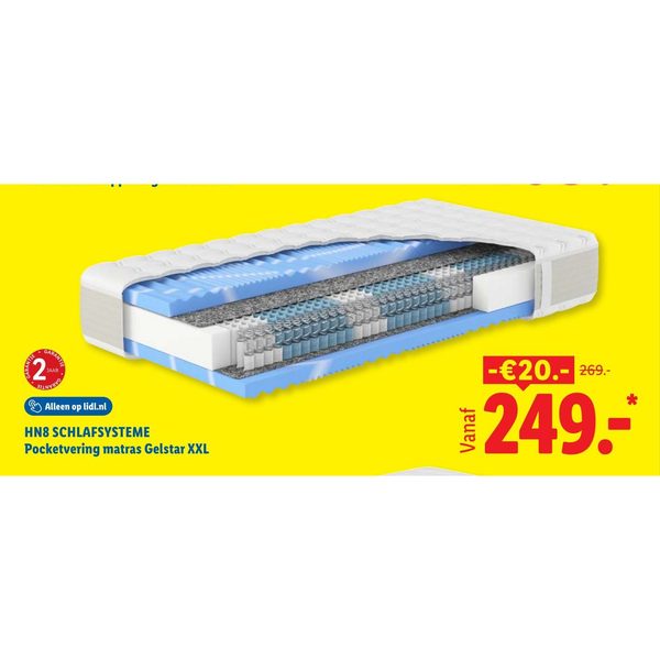 HN8 SCHLAFSYSTEME Pocketvering matras Gelstar XXL