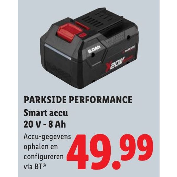 PARKSIDE PERFORMANCE Smart accu 20 V - 8 Ah