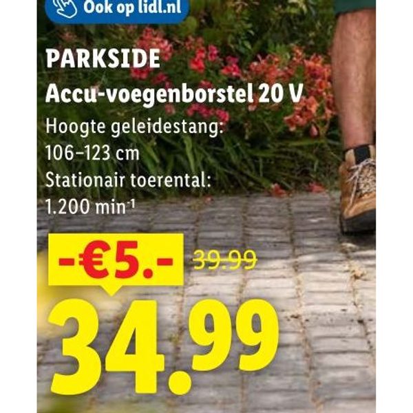 PARKSIDE Accu-voegenborstel 20 V