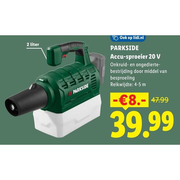 PARKSIDE Accu-sproeier 20 V