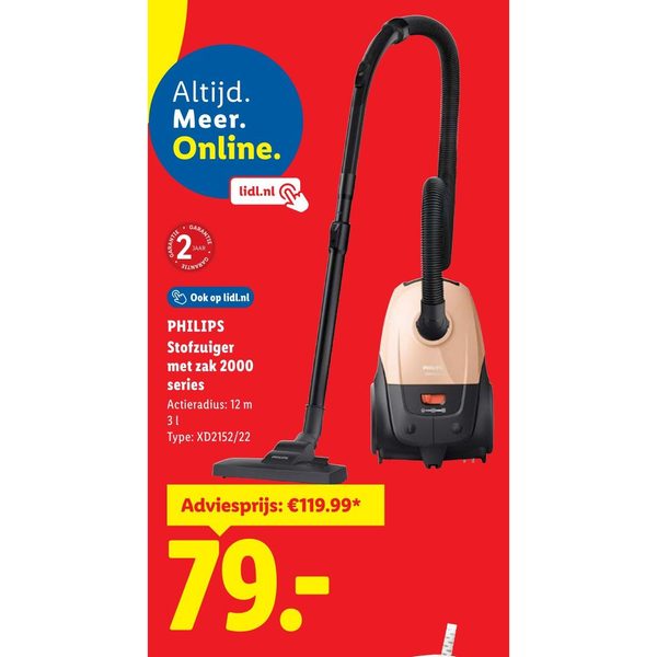 Philips Stofzuiger met zak 2000 series