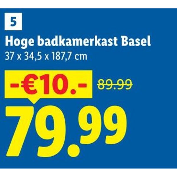 Hoge badkamerkast Basel