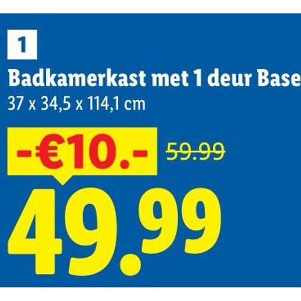 Badkamerkast met 1 deur Basel