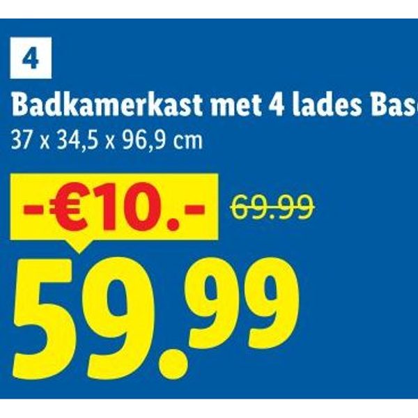 Badkamerkast met 4 lades Basel