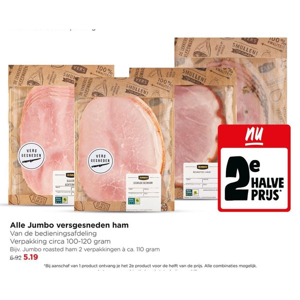 Alle Jumbo versgesneden ham