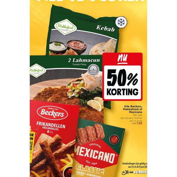Beckers, Mekkafood of Mexicano diepvriessnacks