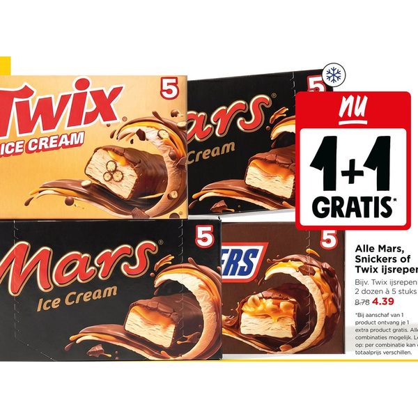 Mars, Snickers of Twix ijsrepen