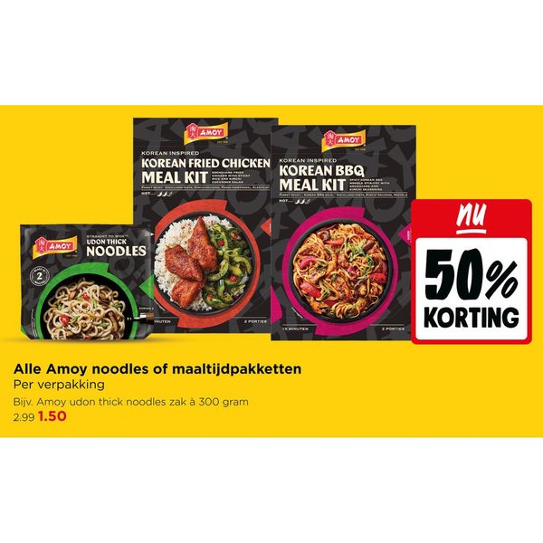 Alle Amoy noodles of maaltijdpakketten