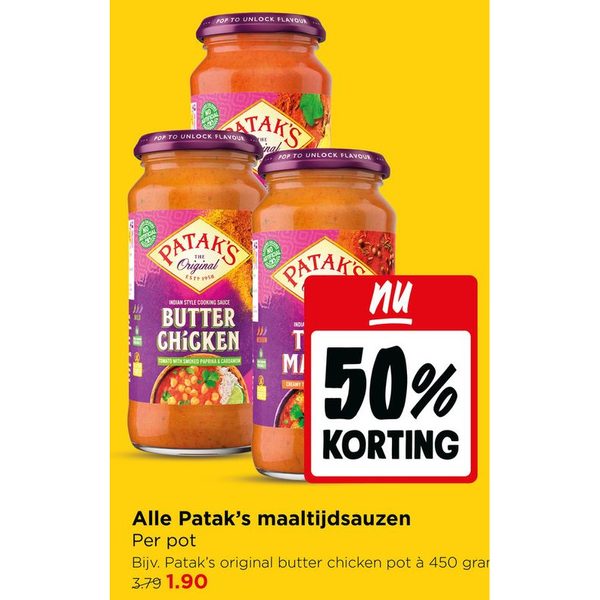 Alle Patak’s maaltijdsauzen