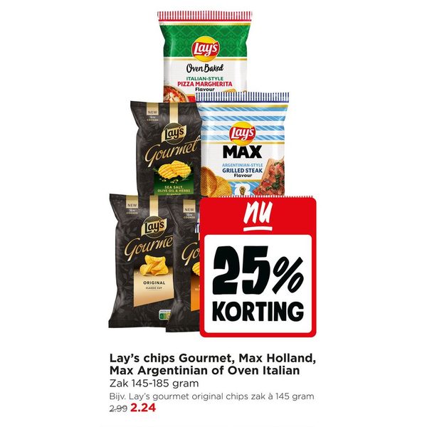 Lay’s chips Gourmet, Max Holland, Max Argentinian of Oven Italian