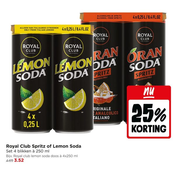 Royal Club Spritz of Lemon Soda