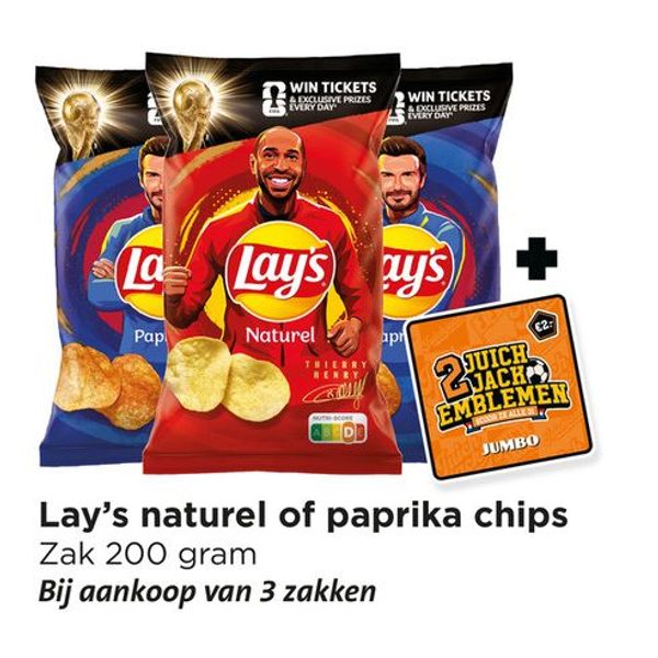 Lay's naturel of paprika chips