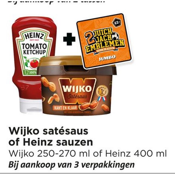 Wijko satésaus of Heinz sauzen