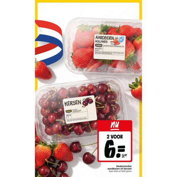 Nederlandse aardbeien of kersen