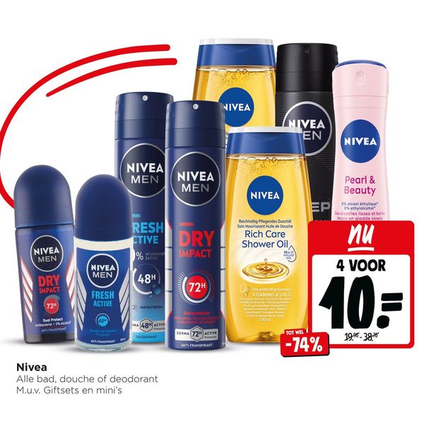 Alle bad, douche of deodorant
