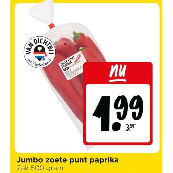 Jumbo zoete punt paprika