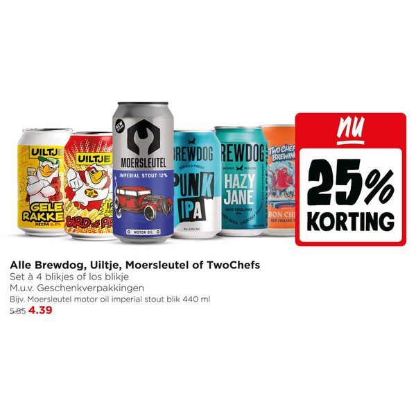 Alle Brewdog, Uiltje, Moersleutel of TwoChefs