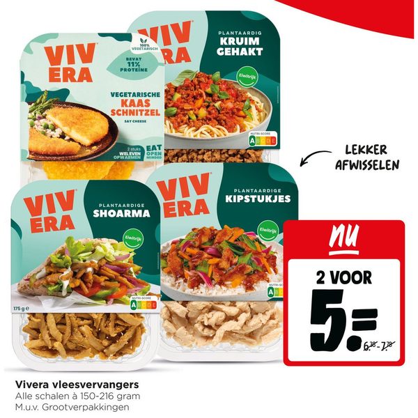 Vivera vleesvervangers (bijv. plantaardige shoarma)