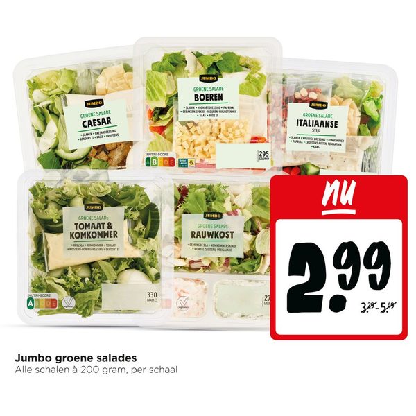 Jumbo groene salades