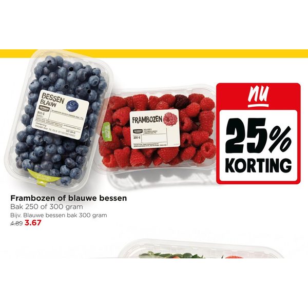 Frambozen of blauwe bessen
