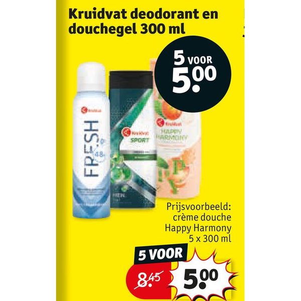 Kruidvat deodorant en douchegel