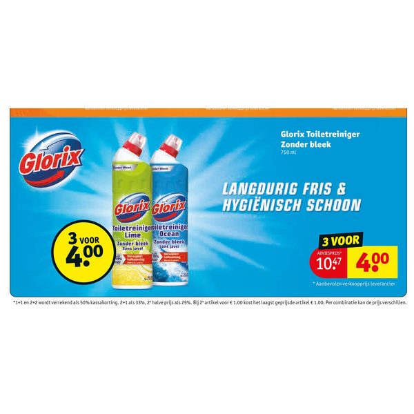 Glorix Toiletreiniger Zonder bleek