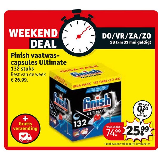 Finish vaatwascapsules Ultimate