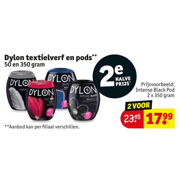 Dylon textielverf en pods