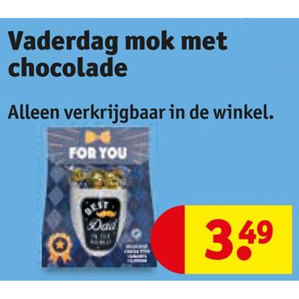 Vaderdag mok met chocolade