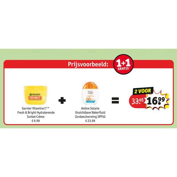 Garnier Vitamine C crème & Ambre Solaire zonbescherming