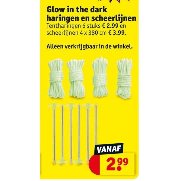 Glow in the dark haringen en scheerlijnen
