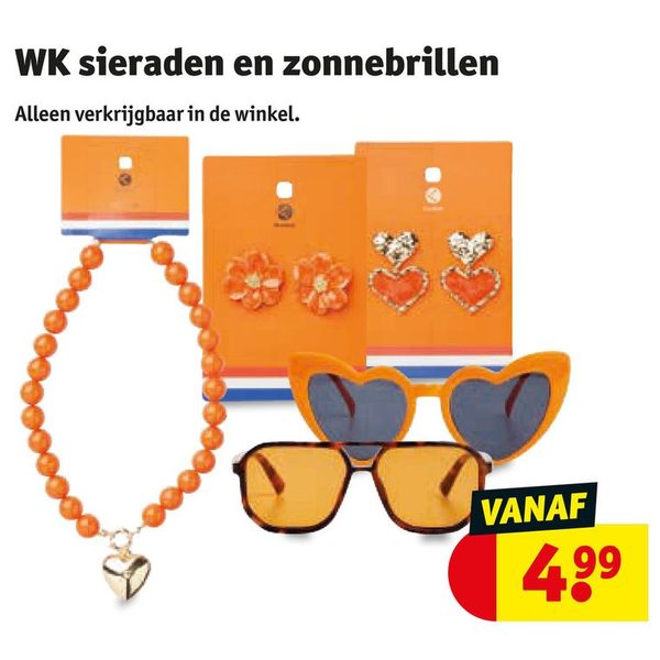WK sieraden en zonnebrillen