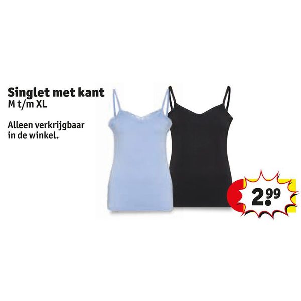 Singlet met kant