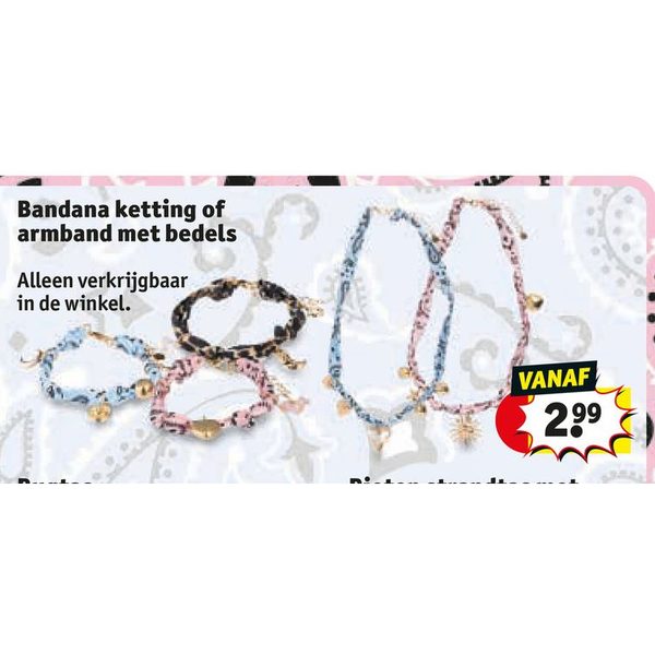 Bandana ketting of armband met bedels