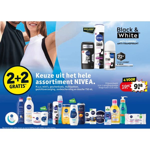 Hele assortiment NIVEA (bijv. reinigingsdoekjes)