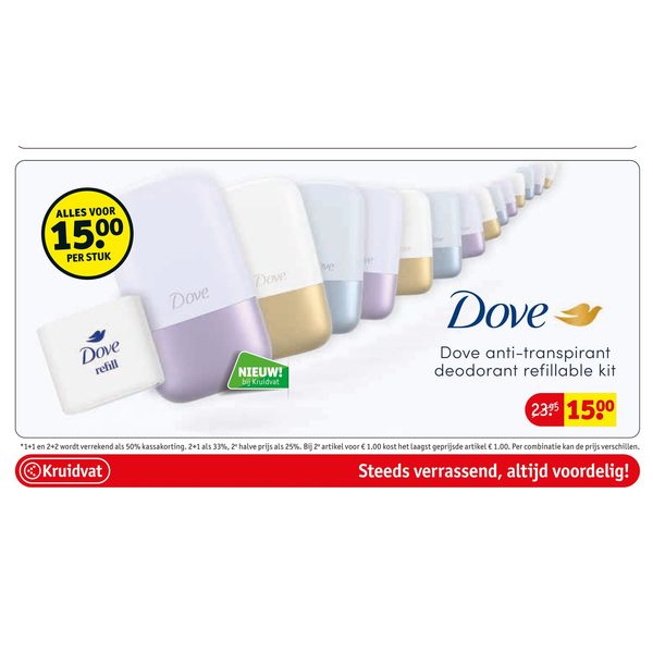 Dove anti-transpirant deodorant refillable kit