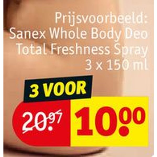 Sanex Whole Body Deo Total Freshness Spray