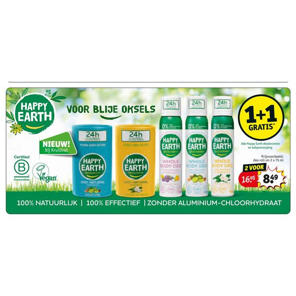 Happy Earth deodoranten en babyverzorging
